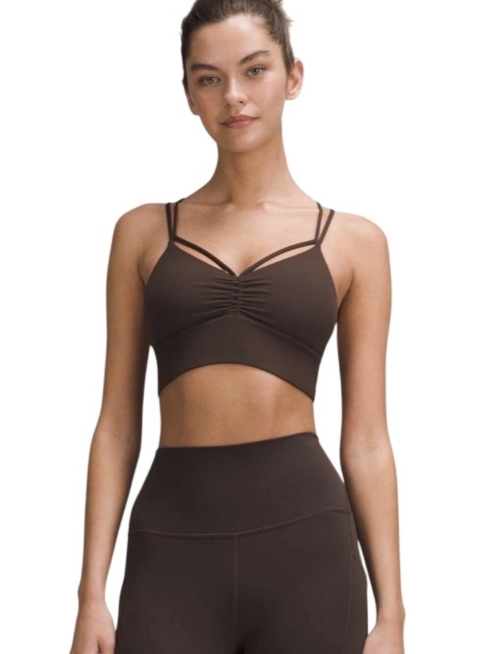 Lululemon Brown Strappy Crossback Bra